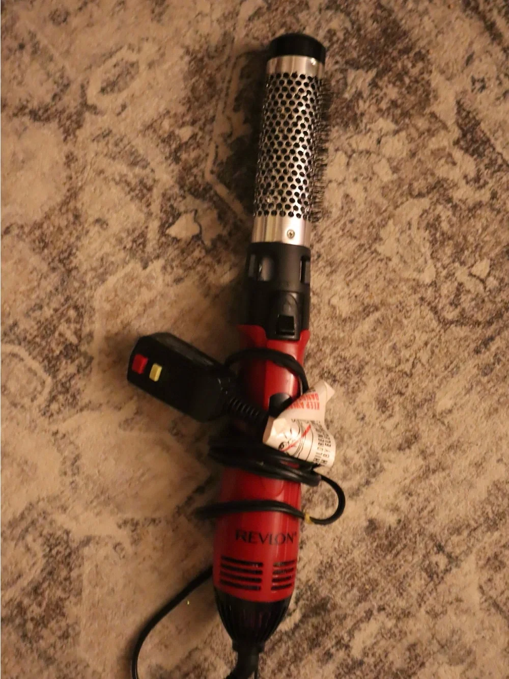 Revlon Red and Silver Hot Air Styling Brush